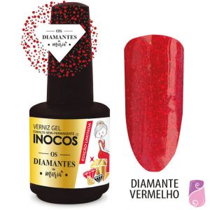 Verniz Gel Inocos Diamante Vermelho 15ml