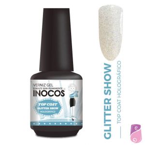 Verniz Gel Inocos Top Coat Glitter Holog 15ml